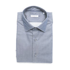 Hank Slim Medium Collar Shirt // Navy + White