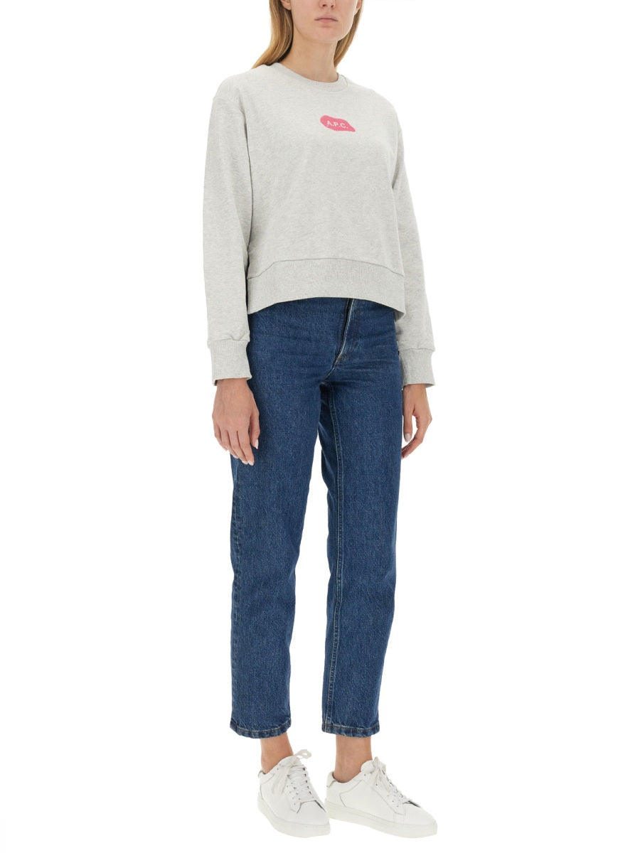 Sweatshirt With Logo Grey