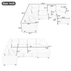 Sectional Sofa Pull-Out Sofa Bed Sleeper With A Storage Ottoman
