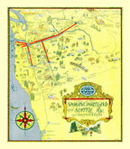 Vintage Railroad Map of United States 1917