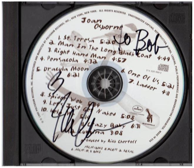 Joan Osborne Signed Autographed Relish CD