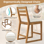 Patio Bar Set With Ergonomic Chairs