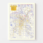 Vintage Map of Los Angeles, California 1946