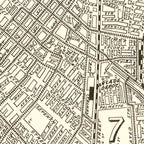 Vintage Map of Los Angeles, California 1908