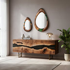 Epoxy-Resin and Walnut, Unique Mirrors