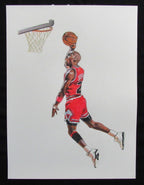 Michael Jordan Original mixed media Painting  18x24 Hand Painted  176225
