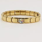 Football Team Logo Italian Charm Bracelet – Custom Gifts for Fans
