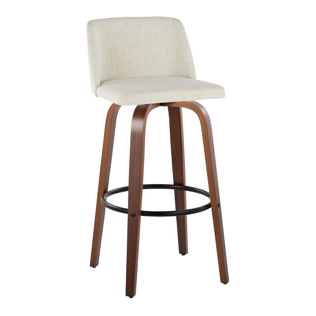 Toriano - Contemporary Fixed Height Barstool Swivel And Round