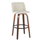 Toriano - Contemporary Fixed Height Barstool Swivel And Round