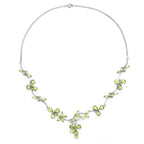 17.24 Carat Genuine Peridot .925 Sterling Silver Necklace