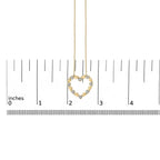 Gold Vermeil Diamond Accent Puffed Heart Pendant Necklace