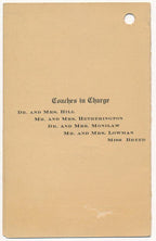 1908 Annual Football Reception Vintage Dance Card 142159