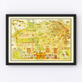 Vintage Map of San Francisco, California 1927