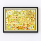 Vintage Map of San Francisco, California 1927