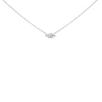 14K White Gold 1/2 Cttw Marquise Lab-Grown Diamond East West Solitaire 18" Pendant Necklace (F-G Color, VS2-SI1 Clarity)