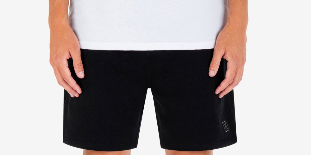 Hurley Men's Icon Boxed Drawcord Closure Short Shorts Black Size Medium