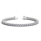 Lab Grown Round Diamond Tennis Bracelet in 14k White Gold (10 cctw F/G  VS2/SI1)