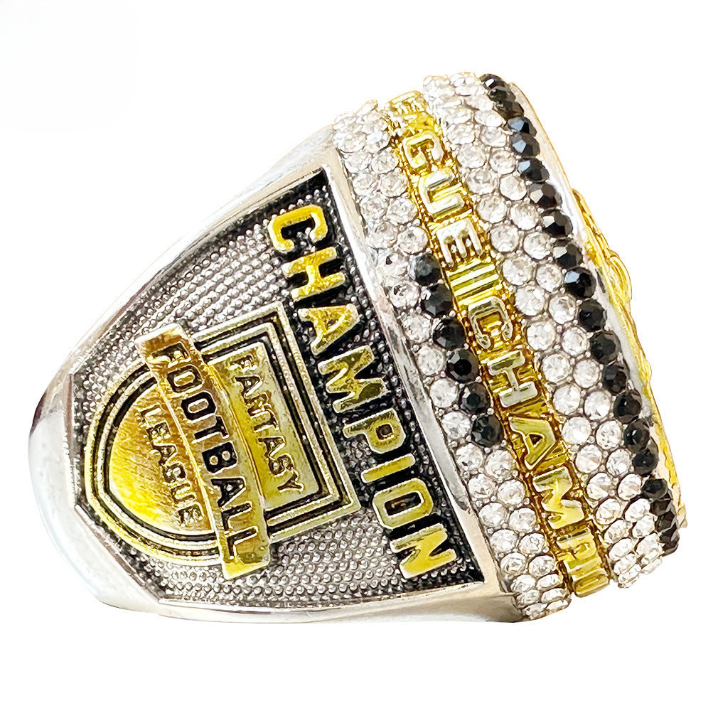 2023 Fantasy Football Champion Ring and Trophy Set – League Winner Award Gift Box