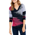 Womens Pattern Knit V Neck Sweater