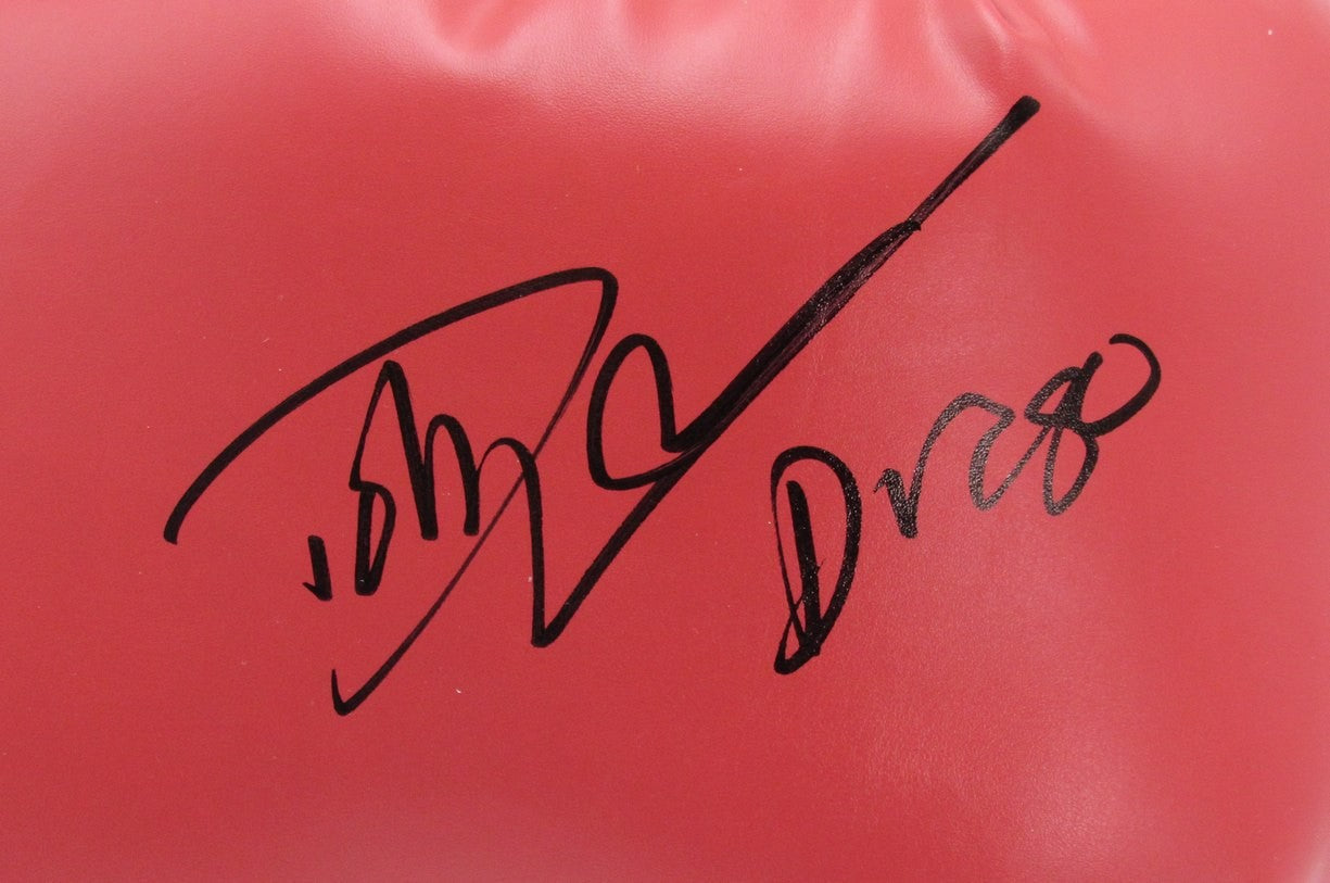 Dolph Lundgren Autographed/Inscr Left Boxing Glove "Balboa vs Drago" JSA 184776