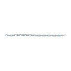 .925 Sterling Silver Oval Blue Topaz Diamond Butterfly Link Bracelet (I-J Color, I1-I2 Clarity) - Size 7" Inches