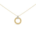 Gold Vermeil 1/10 Cttw Diamond Bold Pendant Necklace