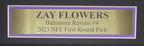Zay Flowers Autographed Purple Football Jersey Ravens Framed Beckett 186184