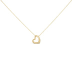 Gold Vermeil Diamond Accent Heart Pendant Necklace