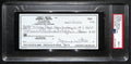 Johnny Unitas Signed 7/31/02 Check PSA/DNA MINT 9 188669