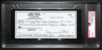 Johnny Unitas Signed 7/31/02 Check PSA/DNA MINT 9 188669
