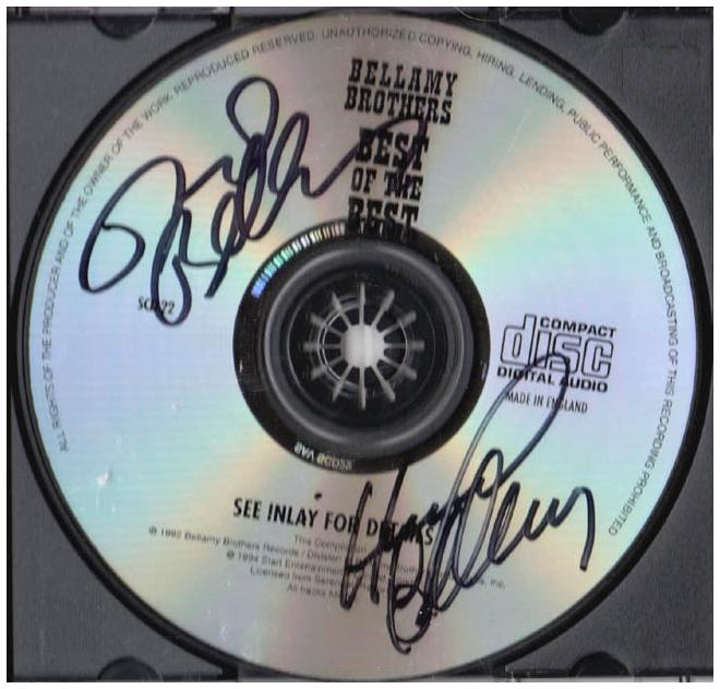 Bellamy Brothers Signed Autographed Best Of Best CD