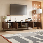 TV Stand For TVs Up To 85" With Fluted Door - Walnut