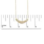 Gold Vermeil 1/10 Cttw Diamond Bold Ribbed Pendant Necklace