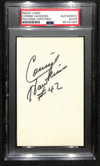 Connie Hawkins HOF Signed/Auto 3x5 Index Card Phoenix Suns PSA/DNA 188574