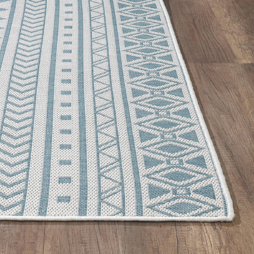 Provo Natura - Machine Woven Performance // Ivory/Aqua - Botanical