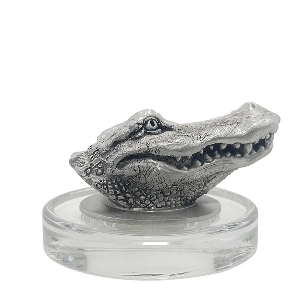 Florida Heritage Decanter with 3D Top Gator Head  and 2 Glasses with Chest Box