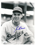 Gene Mauch Autographed Vintage 8x10 Photo Brooklyn Dodgers JSA