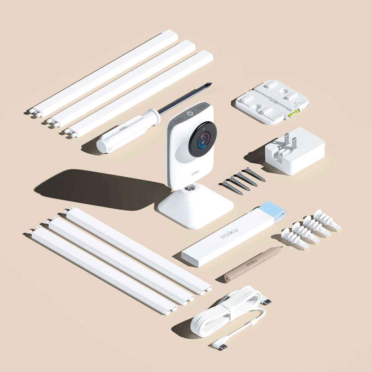 Miku Pro Smart Baby Monitor with Wall Mount Kit