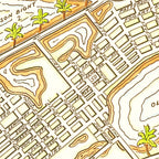 Vintage Map of Key West, Florida 1940