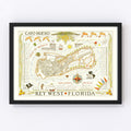 Vintage Map of Key West, Florida 1940
