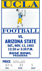 1993 UCLA Bruins vs. Arizona State Football Game Ticket Stub 148589