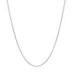 14k White Gold Round Cable Link Chain 1.2mm