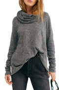 Women's Free People Cowl Neck Cocoon Pullover, Size X-Small/Small - Grey