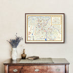 Vintage Map of Sun Valley Idaho, 1938