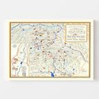 Vintage Map of Sun Valley Idaho, 1938