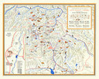 Vintage Map of Sun Valley Idaho, 1938