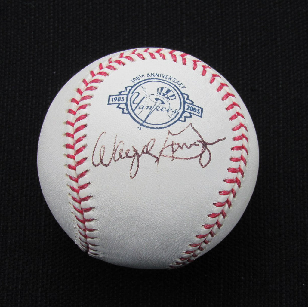 Wayne Granger Signed/Auto Yankees 100th OML Baseball JSA 186679