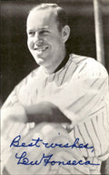 Lew Fonseca White Sox d. 1989 Signed/Auto 3x5  Photo 178230