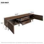 TV Stand For TVs Up To 80", Media - Dark Brown
