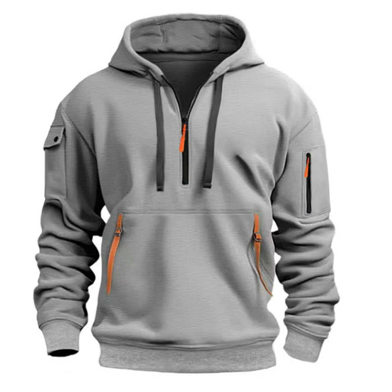 Utility Fleece Hoodie // Light Grey